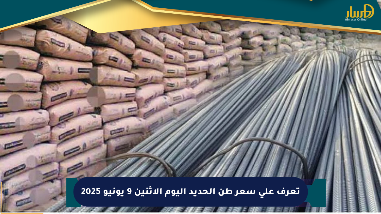 تعرف على سعر طن الحديد اليوم الاثنين 9 يونيو 2025